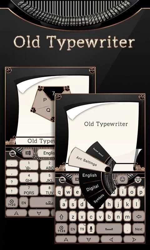 Old Typewriter Keyboard Theme 6 تصوير الشاشة