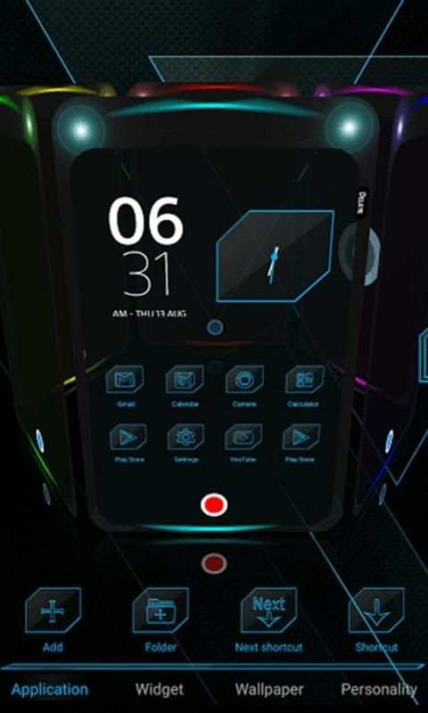 Next Launcher Blue Themes screenshot 2
