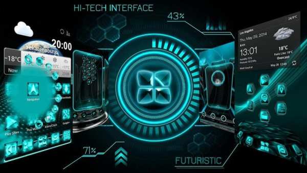 Next Launcher Blue Themes screenshot 7