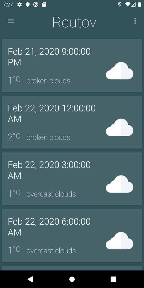WeatherApp screenshot 1