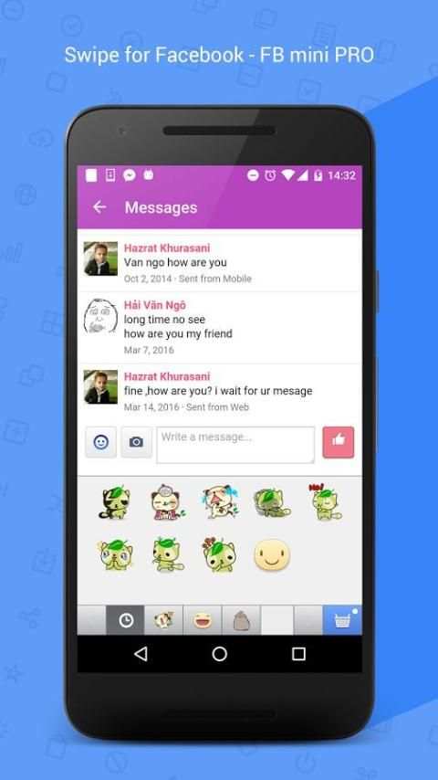 New Messenger for Facebook स्क्रीनशॉट 1