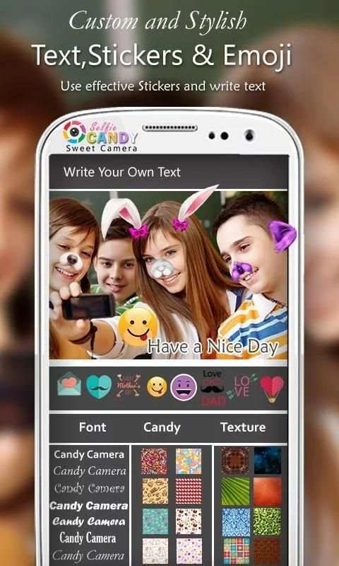 Candy Selfie Sweet Camera HD स्क्रीनशॉट 2