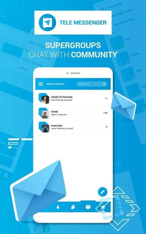 Lite Messenger Tele: Panggilan & Obrolan Gratis screenshot 1