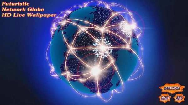Futuristic Network Globe 3D screenshot 1