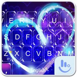 Neon Heart Keyboard Theme