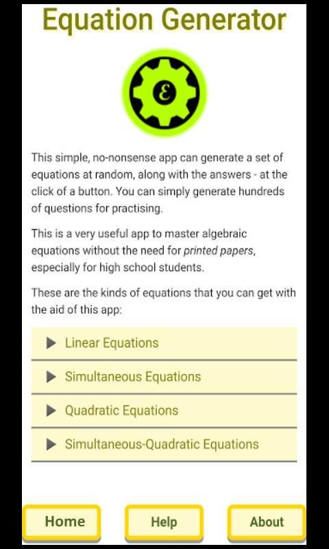 Algebra - Equation Generator screenshot 8