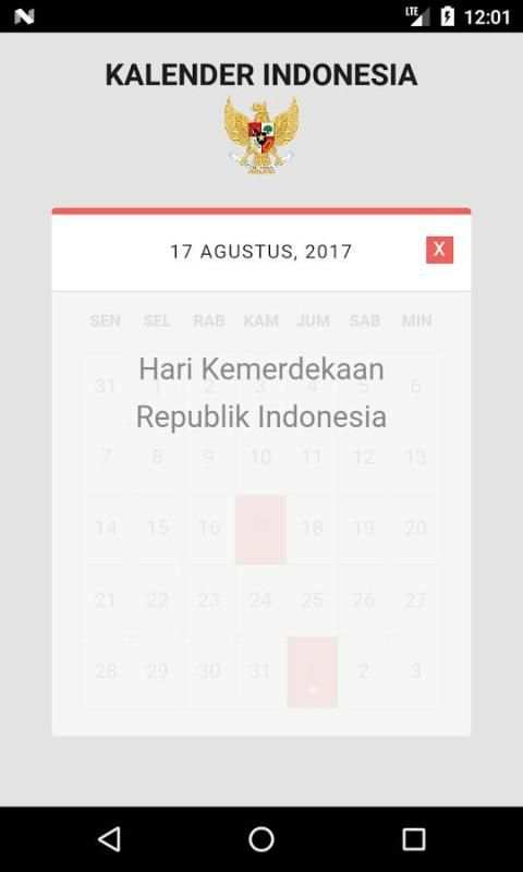 Kalender Indonesia 2017 2 تصوير الشاشة