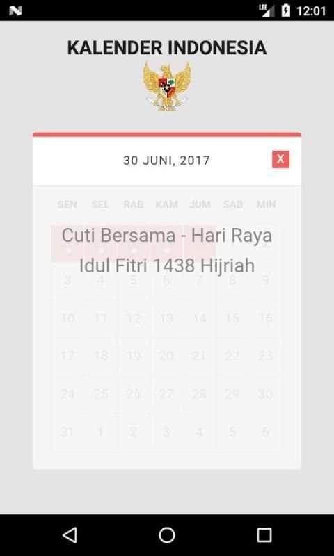Kalender Indonesia 2017 3 تصوير الشاشة