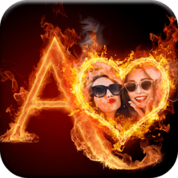 FIRE TEXT PHOTO FRAME иконка