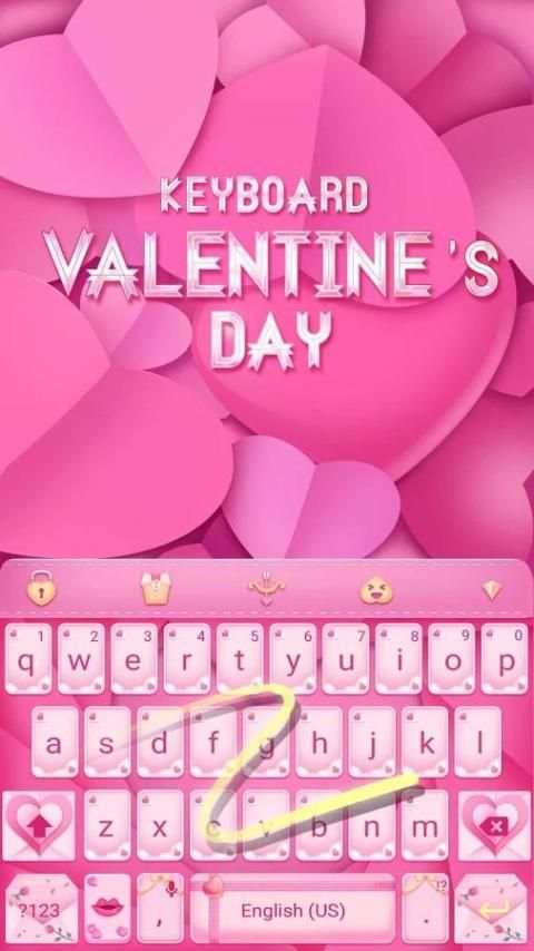 Valentines Keyboard Theme screenshot 1