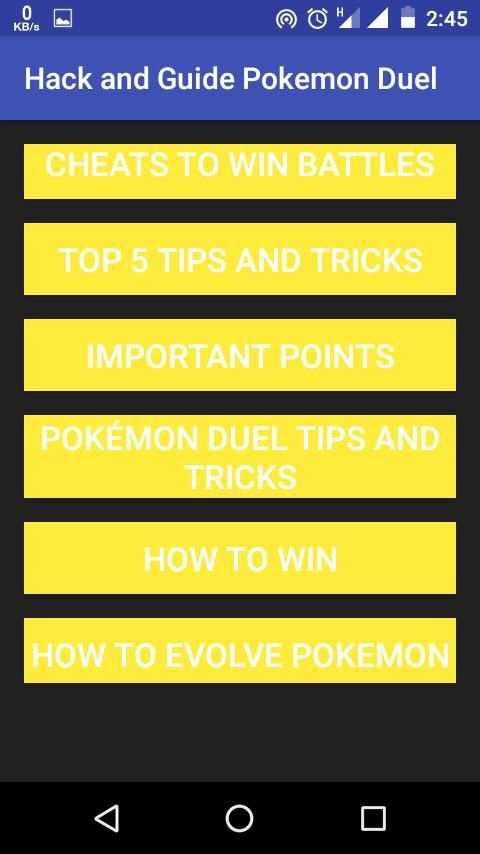 Hack and Guide Pokemon Duel screenshot 5
