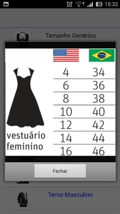 Tamanho Roupas Br Eua скриншот 2