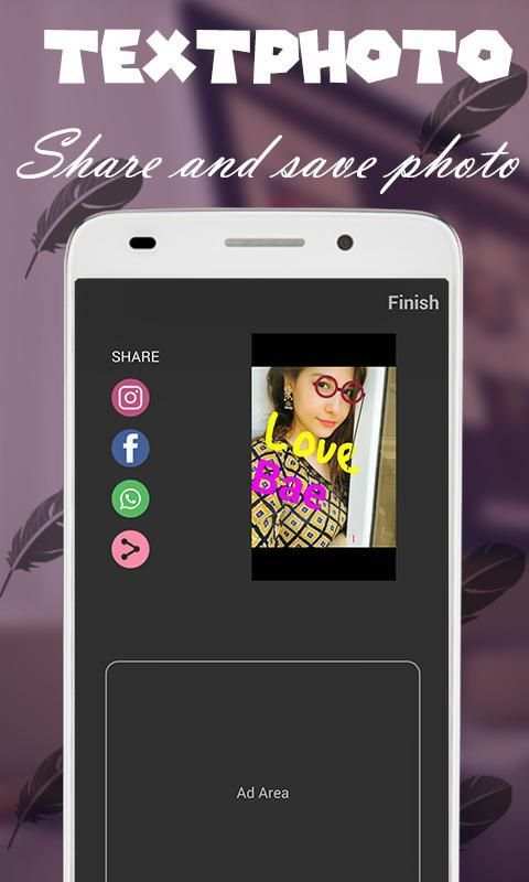 Text on photos for instagram screenshot 1