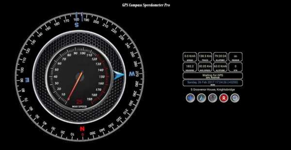 GPS Compass Speedometer Pro screenshot 1