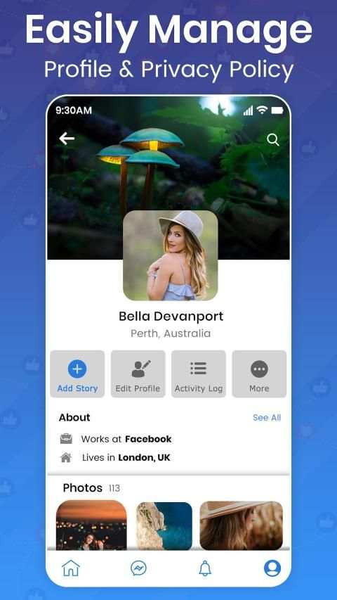 Lite for Facebook Messenger 2020 स्क्रीनशॉट 1