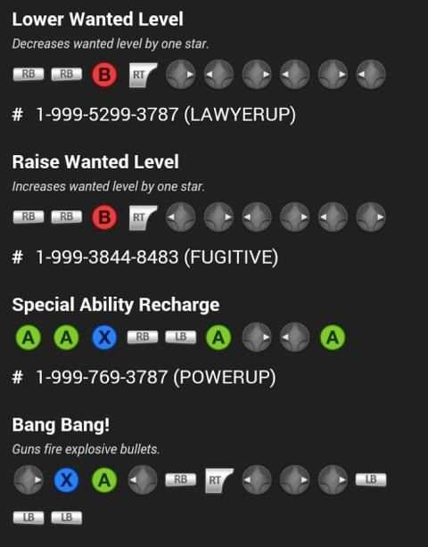 Cheats gta V screenshot 3