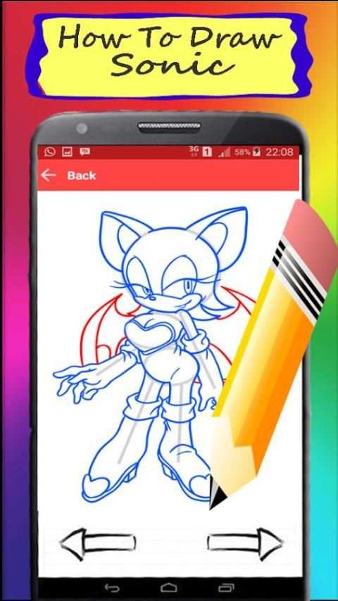 How to Draw Sonic Fans скриншот 2