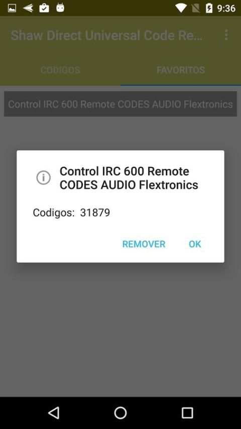 Codigo Remoto Para Shaw Direct स्क्रीनशॉट 2