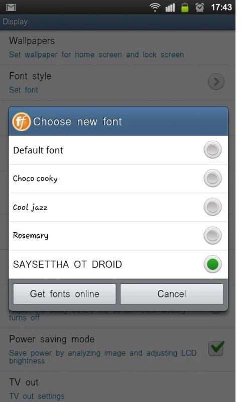 Lao font for Samsung Galaxy screenshot 1