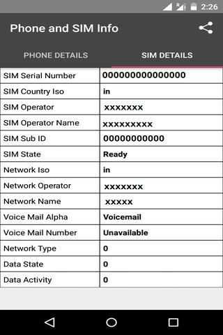 Phone and SIM Info स्क्रीनशॉट 2