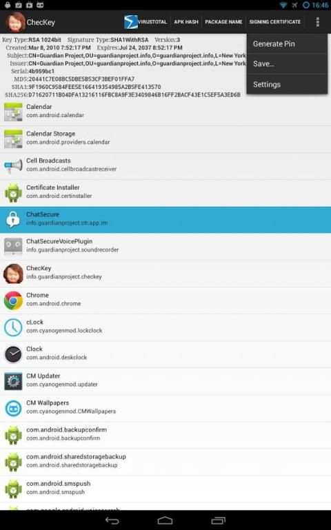 Checkey: info on local apps screenshot 1