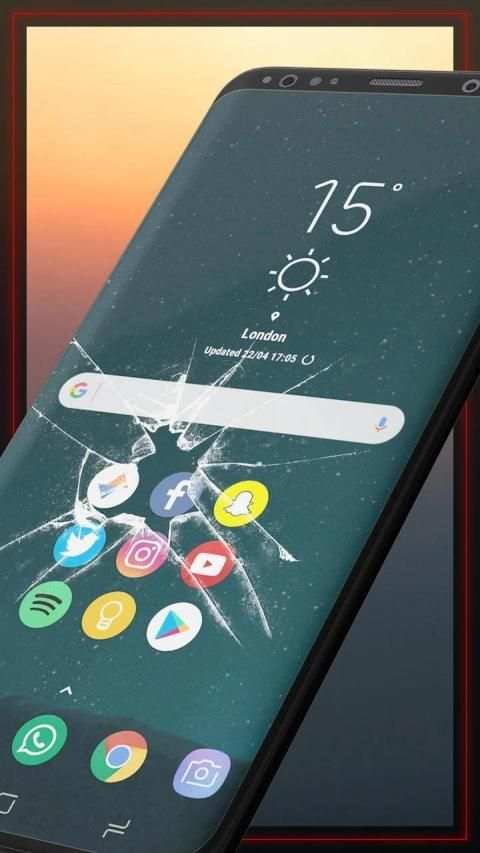 Broken screen Prank: Fire electric screen prank स्क्रीनशॉट 2