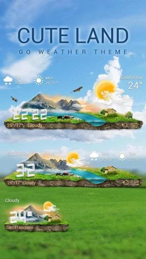 Mini Land Weather Widget Theme screenshot 2