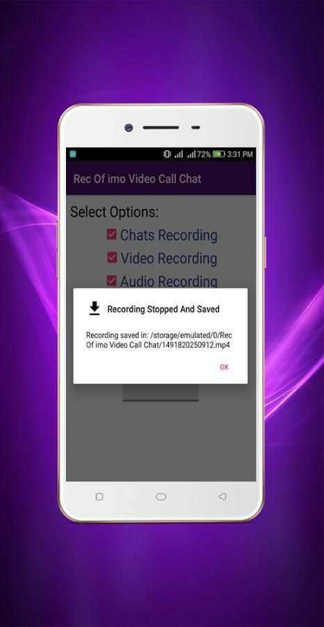 Rec Of imo Video Call Chat screenshot 1