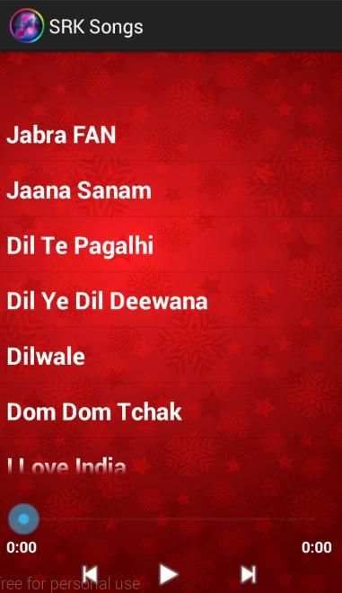 SRK Songs скриншот 3