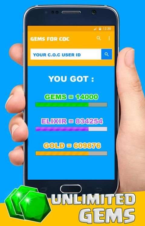 Gems For COC Simulated स्क्रीनशॉट 1