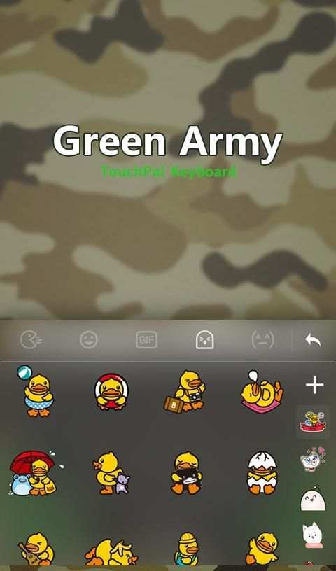 Green Army Keyboard Theme screenshot 5