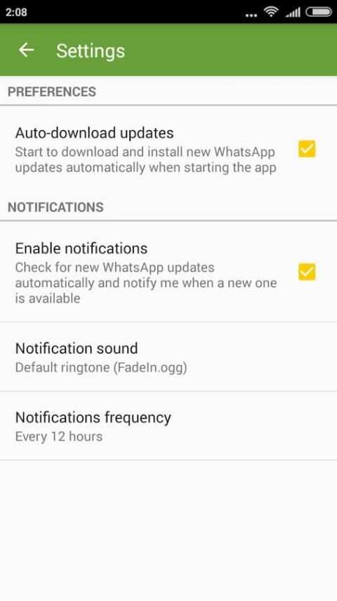 Update Whatsapp App screenshot 1