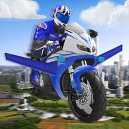 Futuristic Flying Moto Racing