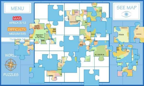 World Map Puzzle screenshot 9