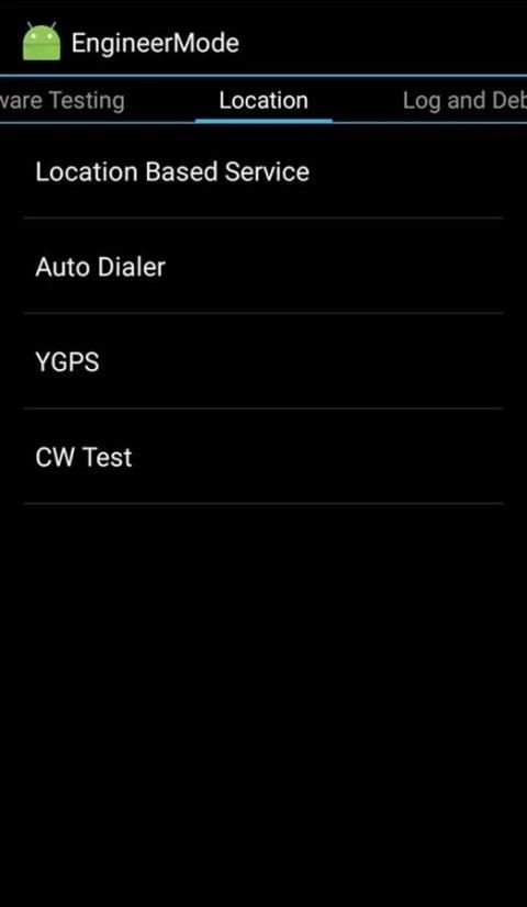 Mediatek engineering mode app screenshot 3