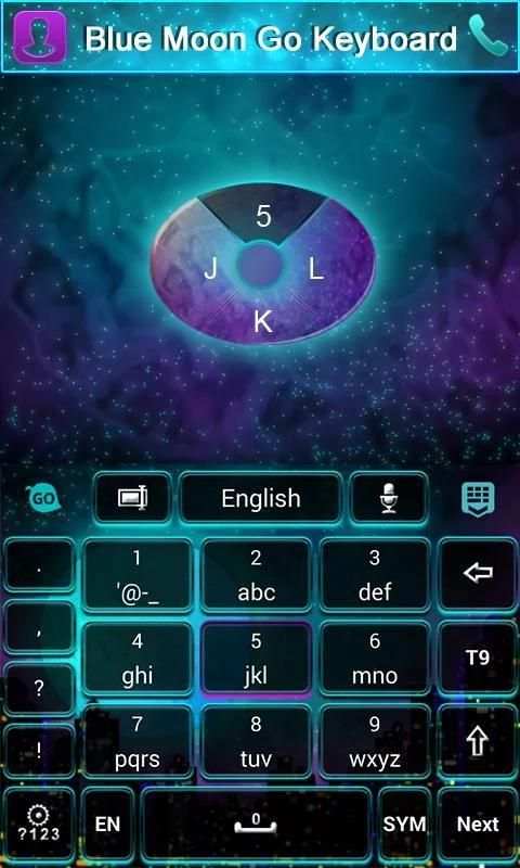 Bluemoon GO Keyboard Theme स्क्रीनशॉट 3