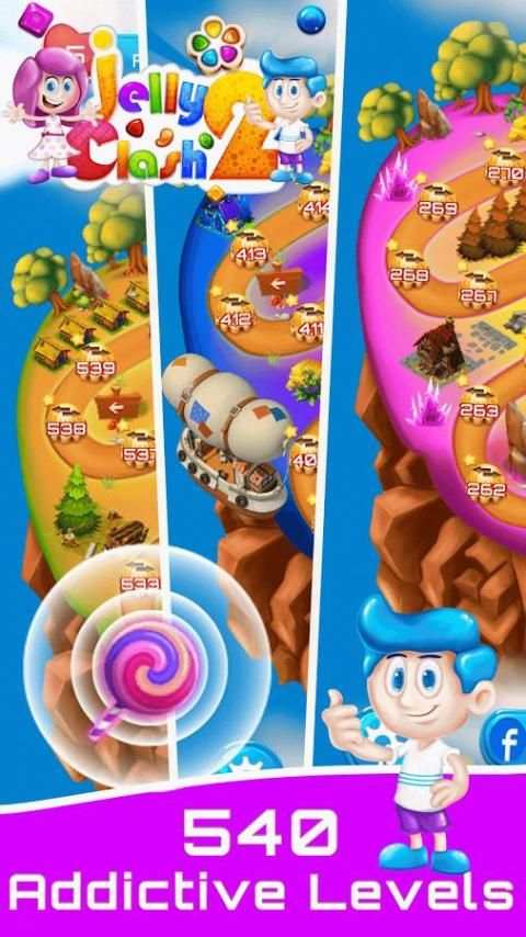 Jelly Clash 2 - 540 Levels скриншот 4