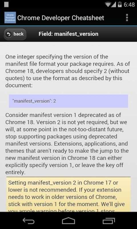 Chrome Developer Cheatsheet screenshot 3