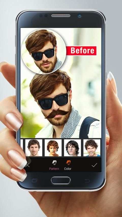 Man Hair Mustache Photo Editor screenshot 2