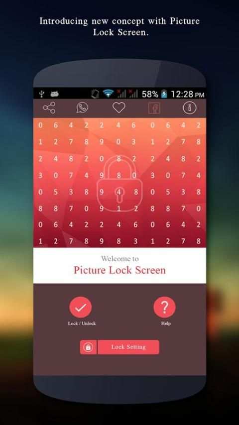 Picture Lock Screen Fullscreen स्क्रीनशॉट 1