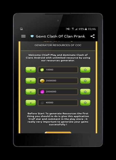 * Gems Of COC Prank screenshot 3