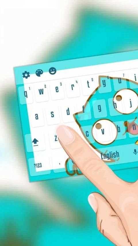 Cute kitty cartoon keyboard स्क्रीनशॉट 2