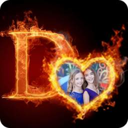 3D Fire Text Photo Frame