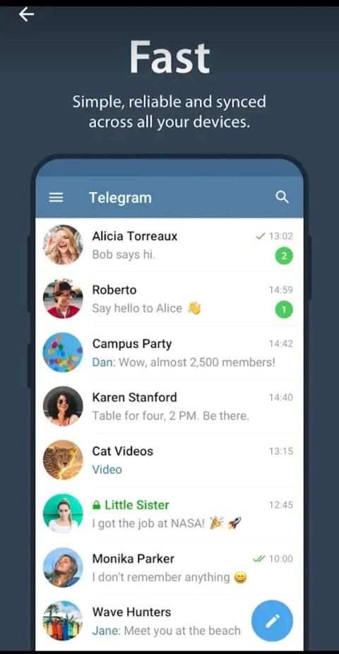 Telegrant Messenger स्क्रीनशॉट 2