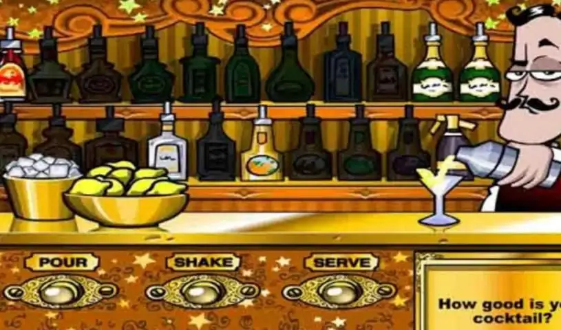 Bartender The Right Mix - All 10 Endings Game, All Reactions, Perfect Drink  (Crazy Flash Game) 