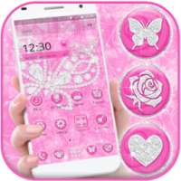Rose Diamond Butterfly Theme on 9Apps