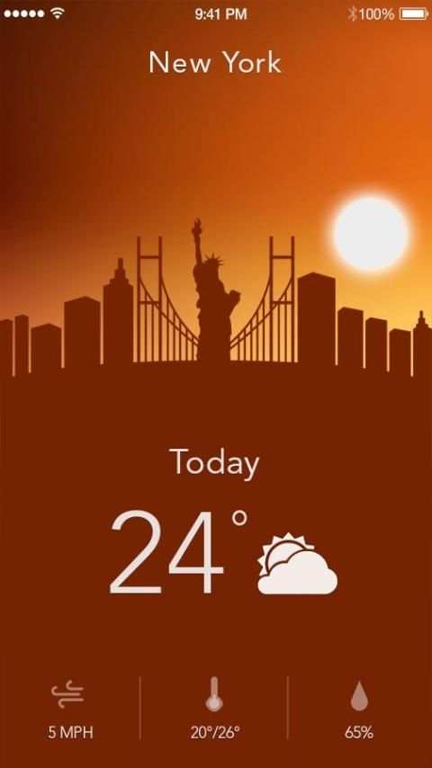 Animated Clock Weather Widget скриншот 3