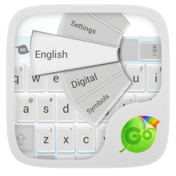 GOKeyboard Crystal White Theme أيقونة
