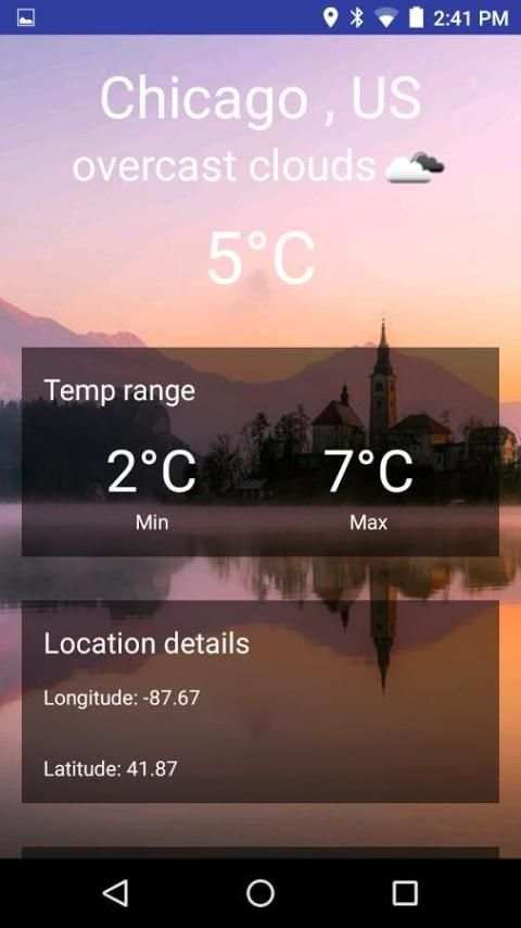 WeatherApp स्क्रीनशॉट 2