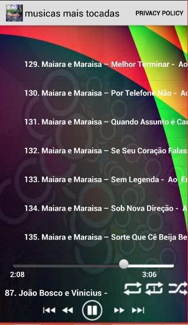 Músicas Mais Tocadas screenshot 2